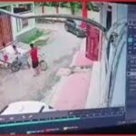 लखनऊ: दबंग बाप-बेटे ने बच्चों पर चढ़ाई कार, CCTV फुटेज आया सामने